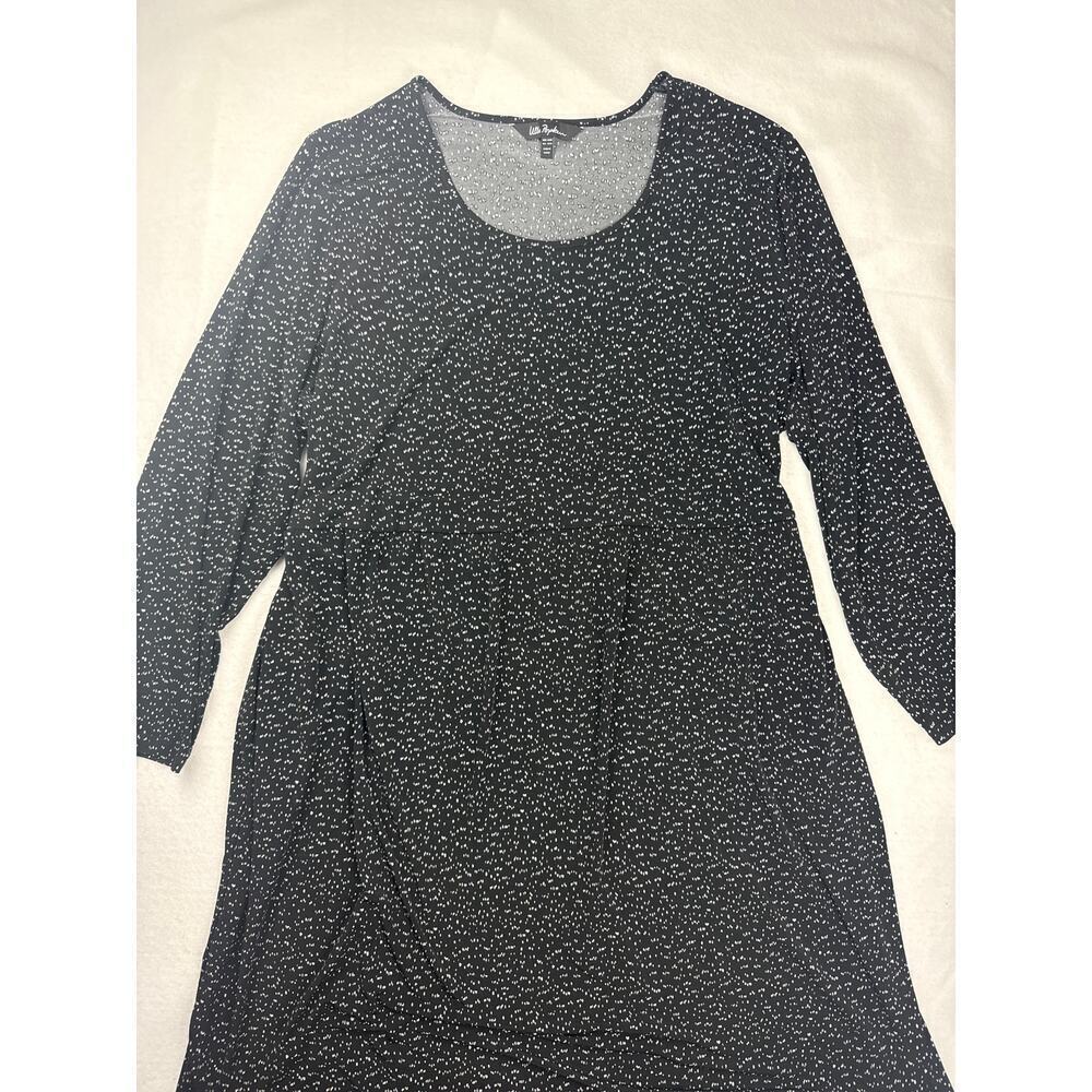 Women’s Ulla Popken Black Speckled Gown Sz 28/30